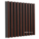 Acoustic panel Ecosound Comb Wenge 50 x 50 cm 33 mm brown