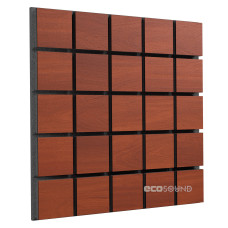 Acoustic panel Ecosound Tetras Wood Apple-Locarno 50 x 50 cm 33 mm brown
