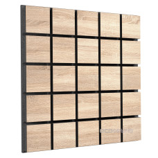 Acoustic panel Ecosound Tetras Wood Lt-Sonoma-Oak 50 x 50 cm 33 mm latte