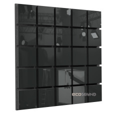 Acoustic panel Ecosound Tetras Plastic Black 50 x 50 cm 33 mm