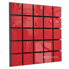 Acoustic panel Ecosound Tetras Plastic Red 50 x 50 cm 33 mm