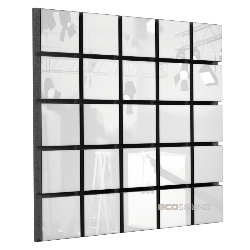 Acoustic panel Ecosound Tetras Wood White 50x50cm 33mm 