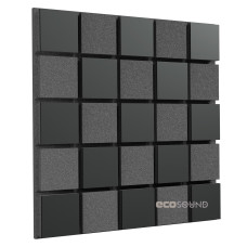 Acoustic panel Ecosound Tetras Acoustic Wood HDF-Black 50 x 50 cm 33 mm black