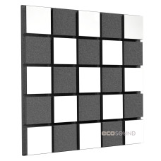 Acoustic panel Ecosound Tetras Acoustic Wood White 50x50cm 33mm 