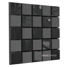 Acoustic panel Ecosound Tetras Acoustic Plastic Black 50 x 50 cm 33 mm