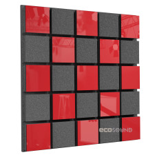Acoustic panel Ecosound Tetras Acoustic Plastic Red 50 x 50 cm 33 mm