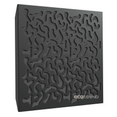Acoustic panel Ecosound Boomerang HDF-Black 50 x 50 cm 53 mm black