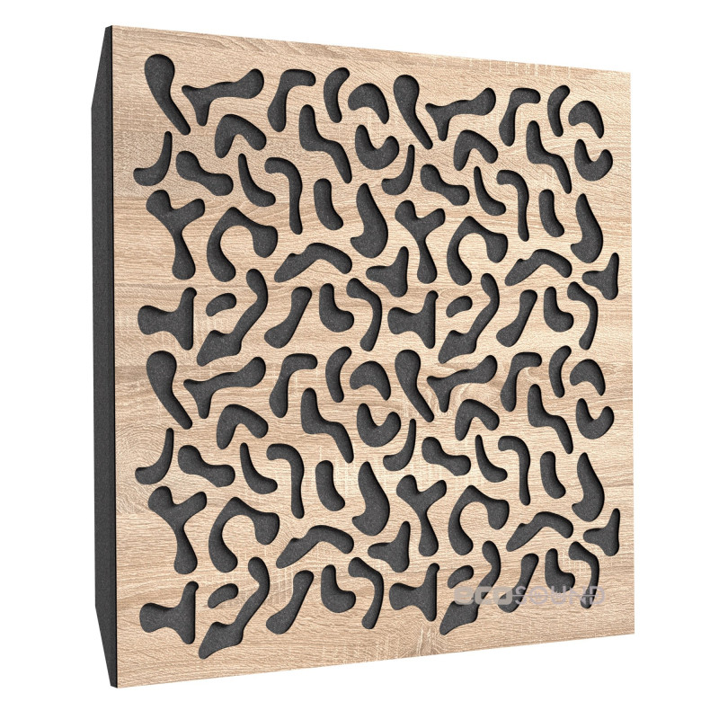 Acoustic panel Ecosound Boomerang Apple-Locarno 50 x 50 cm 53 mm brown