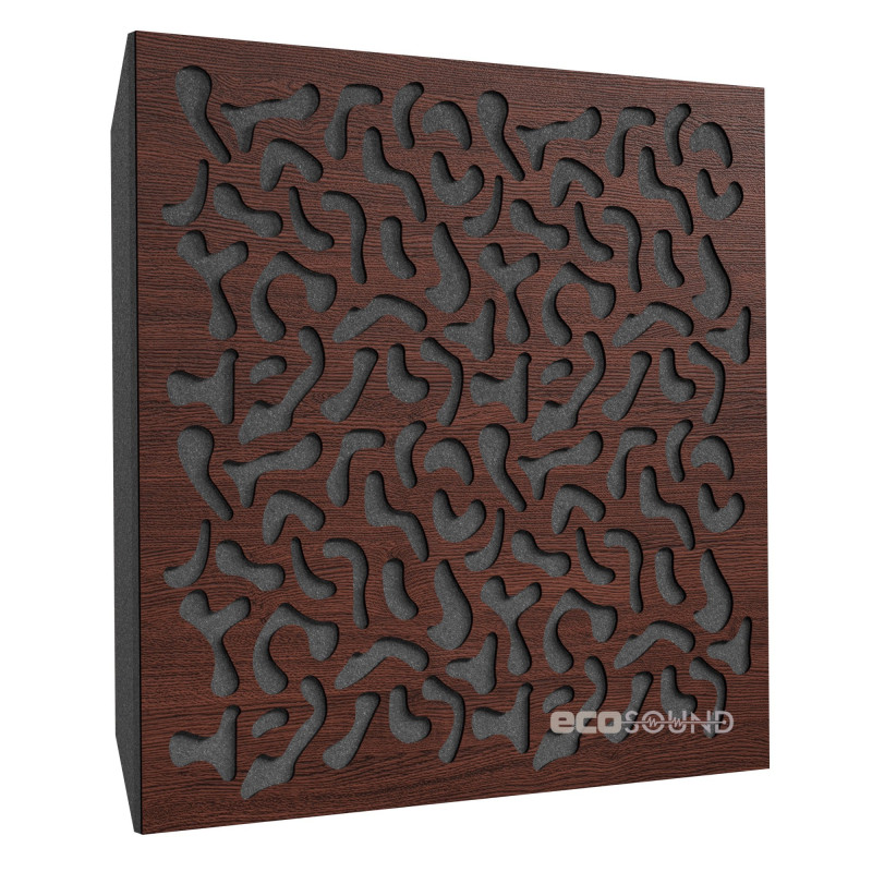 Acoustic panel Ecosound Boomerang Apple-Locarno 50 x 50 cm 53 mm brown
