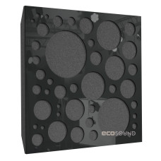 Acoustic panel Ecosound EcoBubble Plastic Black 50 x 50 cm 53 mm