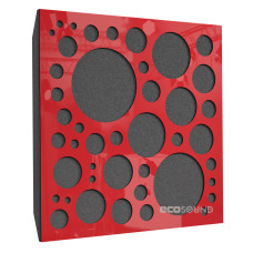 Acoustic panel Ecosound EcoBubble Plastic Red 50 x 50 cm 53 mm