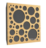 Acoustic panel Ecosound EcoBubble cream 50x50 cm 53mm color Light oak