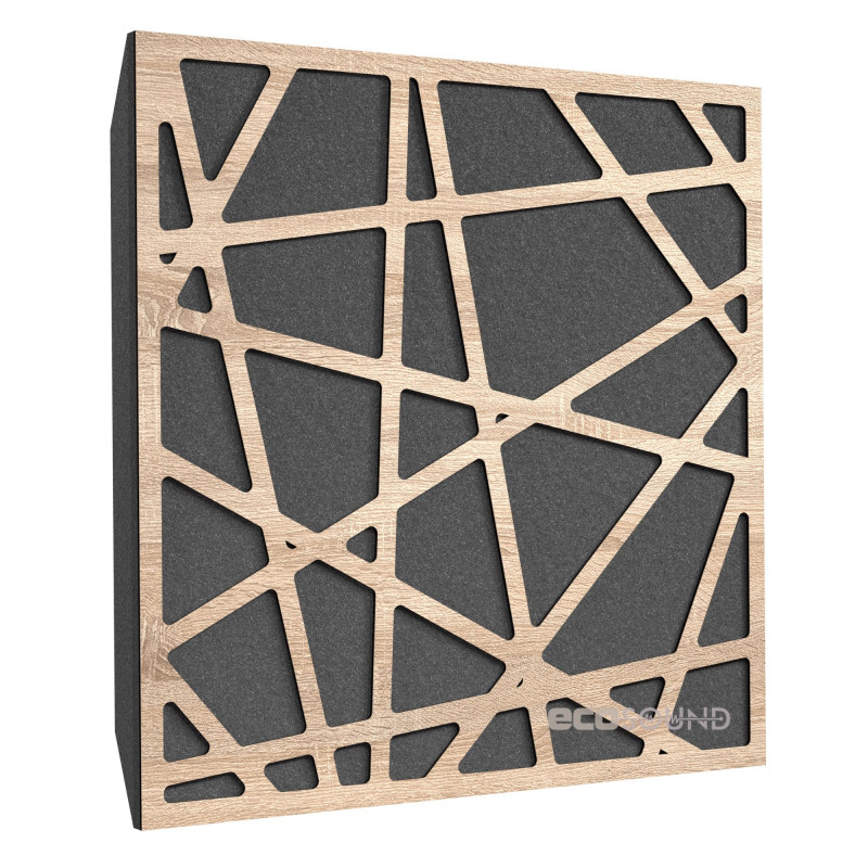 Acoustic panel Ecosound EcoArt XL Apple-Locarno 50 x 50 cm 53 mm brown