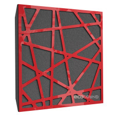 Acoustic panel Ecosound EcoArt XL Plastic Red 50 x 50 cm 53 mm