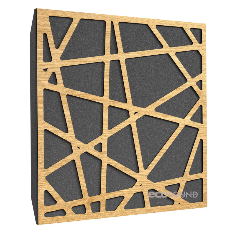 Acoustic panel Ecosound EcoArt XL Apple-Locarno 50 x 50 cm 53 mm brown