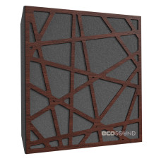 Acoustic panel Ecosound EcoArt XL Wenge 50 x 50 cm 53 mm brown