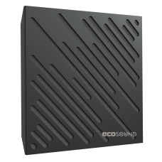 Acoustic panel Ecosound Diagonal HDF-Black 50 x 50 cm 53 mm black