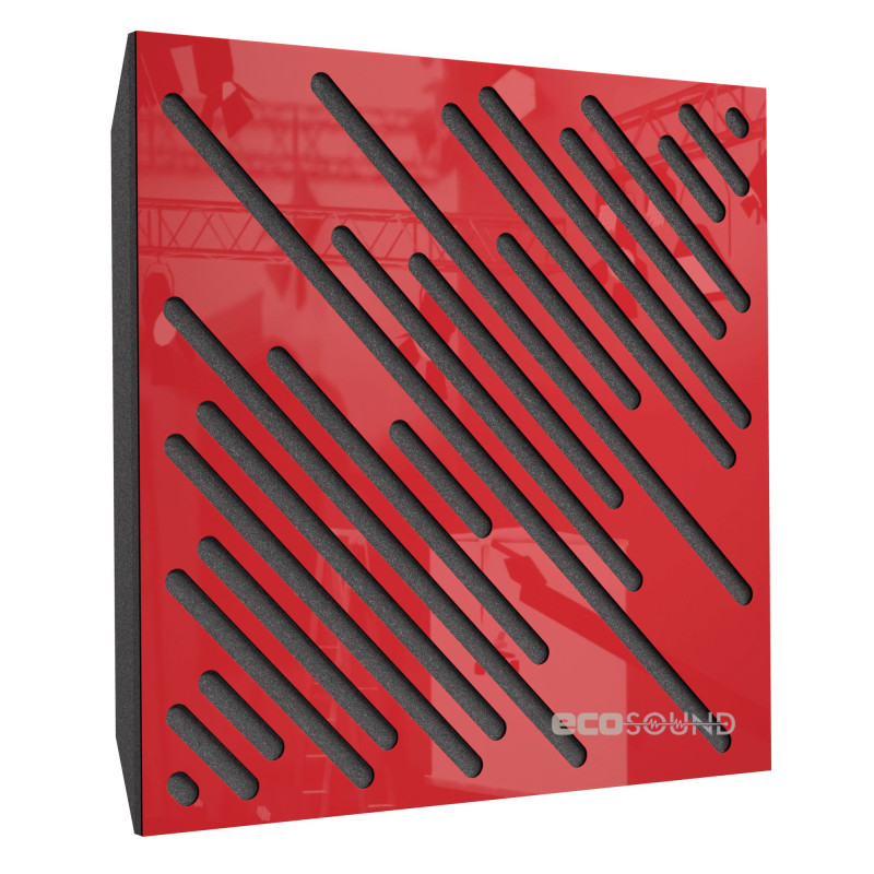 Acoustic panel Ecosound Diagonal Apple-Locarno 50 x 50 cm 53 mm brown