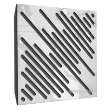 Acoustic panel Ecosound Diagonal Plastic White 50 x 50 cm 53 mm