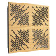 Acoustic panel Ecosound 4Diagonals Apple-Locarno 50 x 50 cm 53 mm brown
