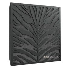 Acoustic panel Ecosound Zebra HDF-Black 50 x 50 cm 53 mm black 