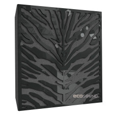Acoustic panel Ecosound Zebra Plastic Black 50 x 50 cm 53 mm