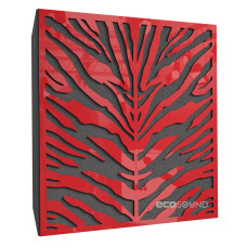 Acoustic panel Ecosound Zebra Plastic Red 50 x 50 cm 53 mm