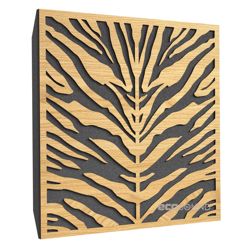 Acoustic panel Ecosound Zebra Apple-Locarno 50 x 50 cm 53 mm brown