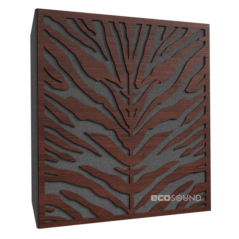 Acoustic panel Ecosound Zebra Apple-Locarno 50 x 50 cm 53 mm brown