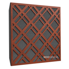 Acoustic panel Ecosound Grille Apple-Locarno 50 x 50 cm 53 mm brown