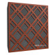 Acoustic panel Ecosound Grille Apple-Locarno 50 x 50 cm 53 mm brown