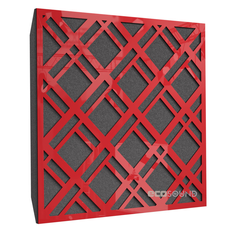 Acoustic panel Ecosound Grille Apple-Locarno 50 x 50 cm 53 mm brown