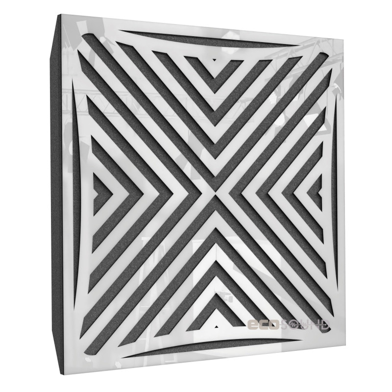 Acoustic panel Ecosound Urban HDF-White 50 x 50 cm 53 mm white