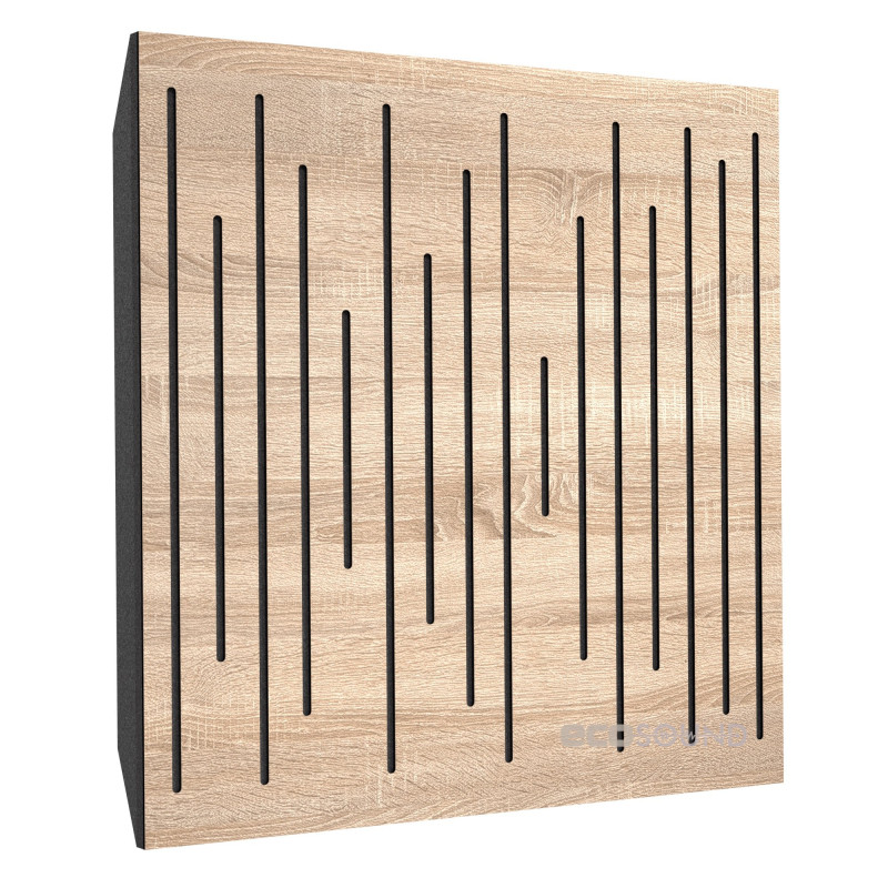 Acoustic panel Ecosound EcoPulse Lt-Sonoma-Oak 50 x 50 cm 53 mm latte