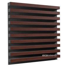 Acoustic panel Ecosound Comb Wenge 50 x 50 cm 53 mm brown