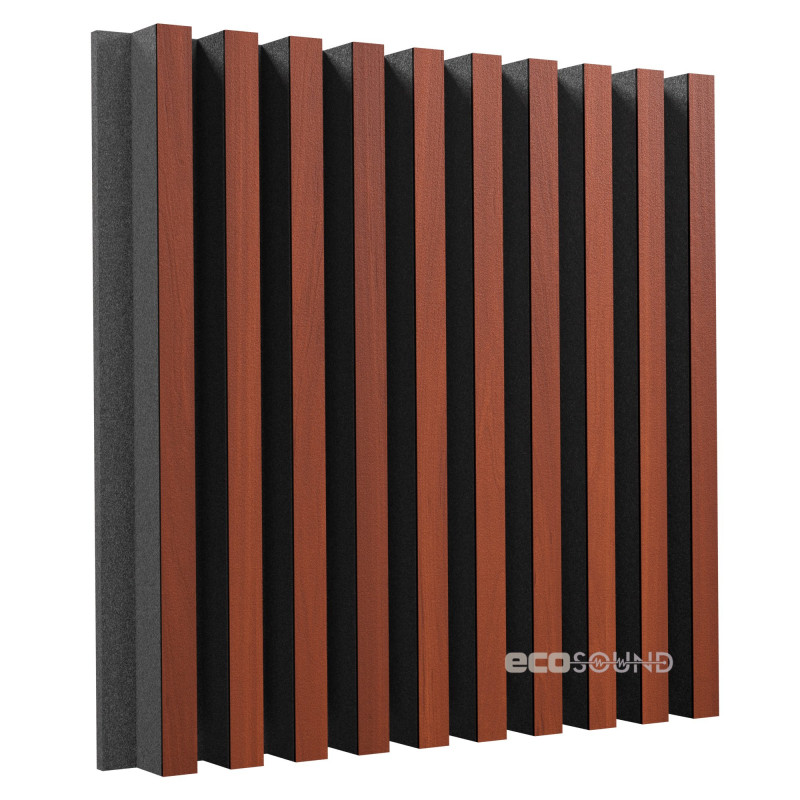 Acoustic panel Ecosound Comb Apple-Locarno 50 x 50 cm 53 mm brown