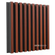 Acoustic panel Ecosound Comb Apple-Locarno 50 x 50 cm 53 mm brown