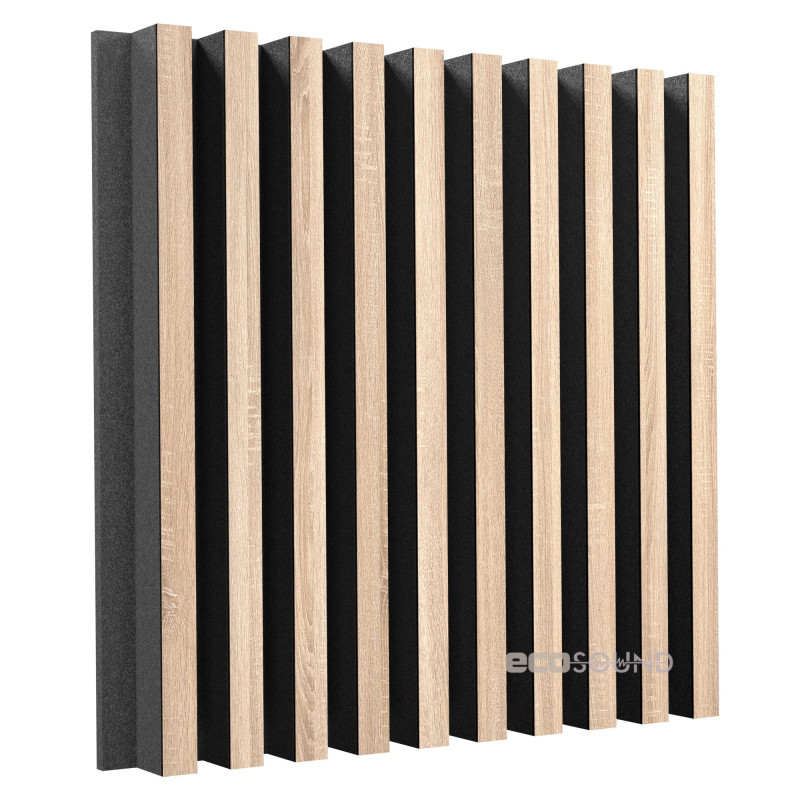 Acoustic panel Ecosound Comb Lt-Sonoma-Oak 50 x 50 cm 53 mm latte