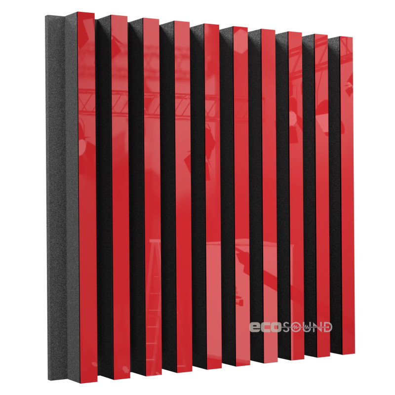 Acoustic panel Ecosound Comb Plastic Red 50 x 50 cm 53 mm