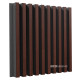 Acoustic panel Ecosound Comb Wenge 50 x 50 cm 53 mm brown