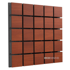 Acoustic panel Ecosound Tetras Wood Apple-Locarno 50 x 50 cm 53 mm brown