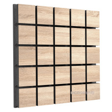 Acoustic panel Ecosound Tetras Wood Lt-Sonoma-Oak 50 x 50 cm 53 mm latte