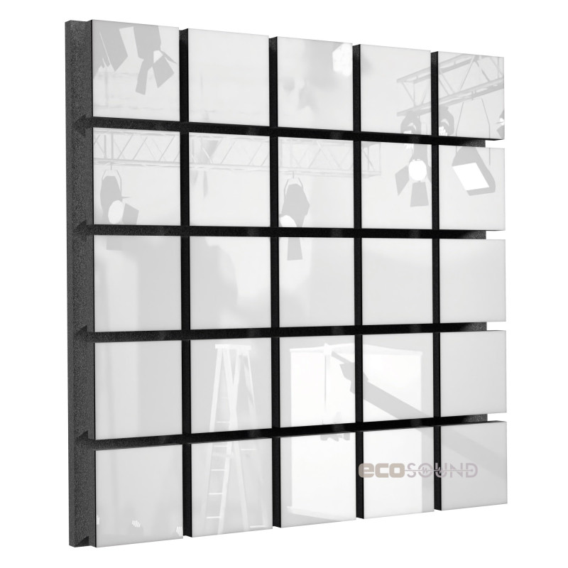 Acoustic panel Ecosound Tetras Wood White 50x50cm 53mm 