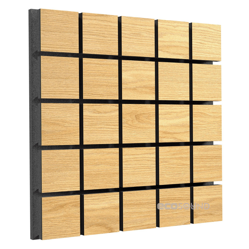 Acoustic panel Ecosound Tetras Wood White 50x50cm 53mm 