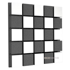 Acoustic panel Ecosound Tetras Acoustic Wood White 50x50cm 53mm 