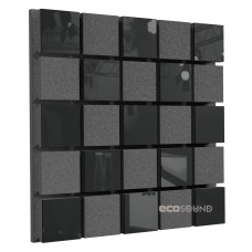 Acoustic panel Ecosound Tetras Acoustic Plastic Black 50 x 50 cm 53 mm