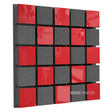 Acoustic panel Ecosound Tetras Acoustic Plastic Red 50 x 50 cm 53 mm