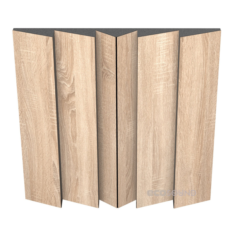 Acoustic panel Ecosound Pindiff Rock Lt-Sonoma-Oak 50 x 50 cm 53 mm latte