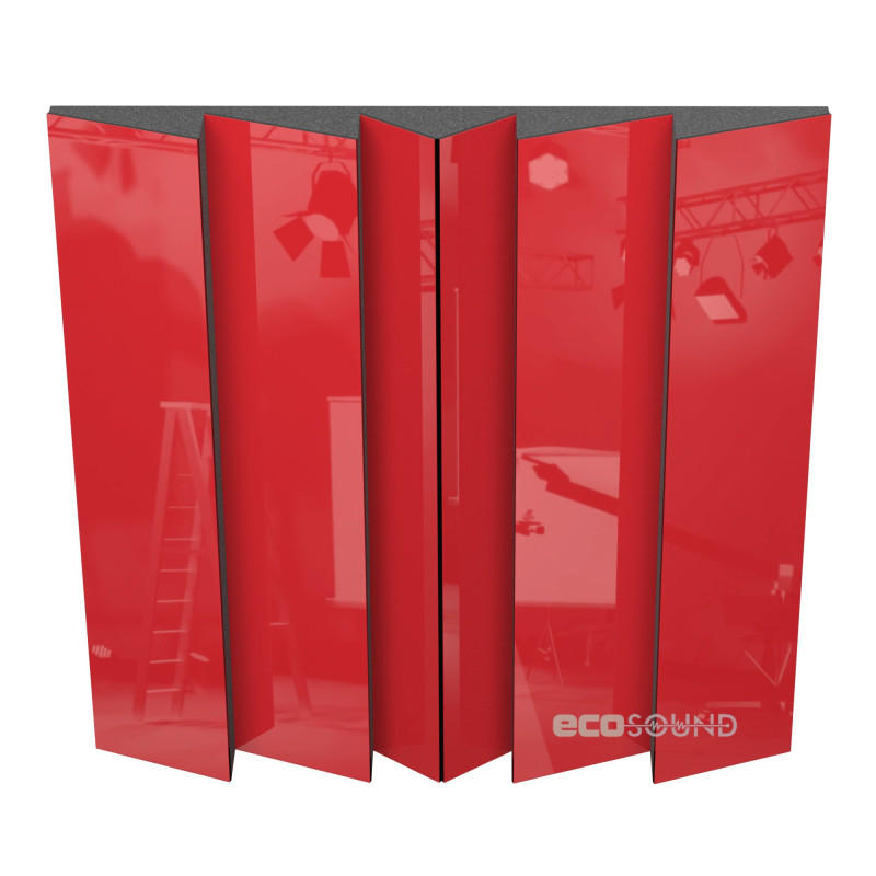 Acoustic panel Ecosound Pindiff Rock Plastic Red 50 x 50 cm 53 mm