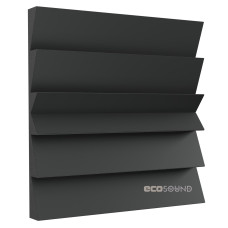Acoustic panel Ecosound Pindiff Crater HDF-Black 50 x 50 cm 53 mm black 